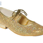 Gold Low Heel Tap Shoe