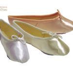 Pink, Ivory & White Satin Ballet Shoes