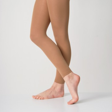 Silky Footless Ballet Tights Tan AD124