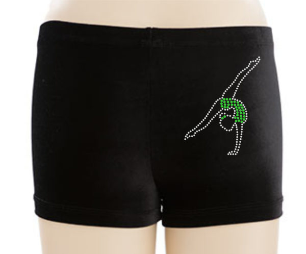 new gymnast shorts green leo
