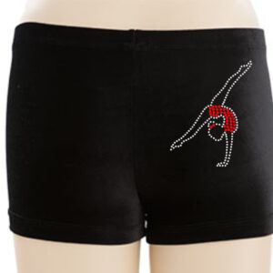 Personalised Dance / Gymnastics Shorts with Gymnast Motif - Image 4
